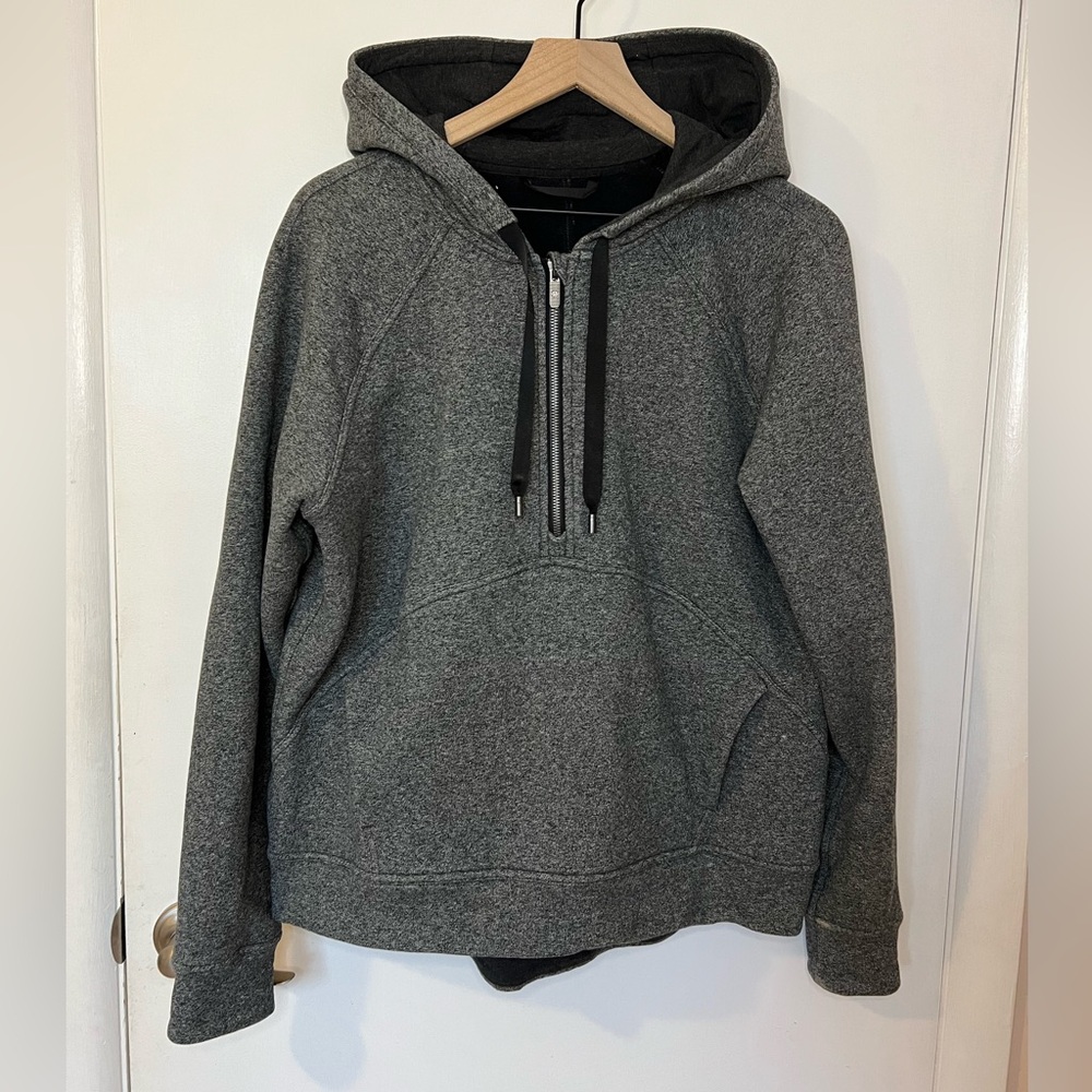 Lululemon Catch a Moment Hoodie, heathered black size 12